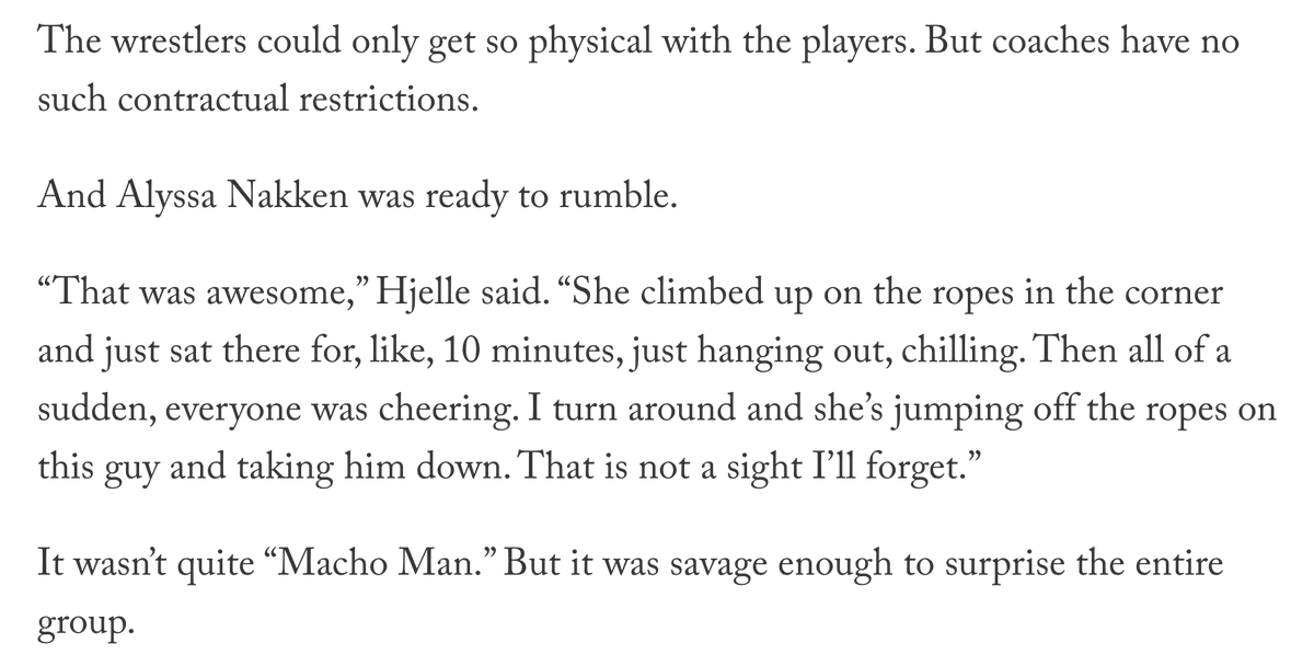 An excerpt from @extrabaggs's dispatch from Giants-Padres in Mexico City. I really, really hope there is video of Alyssa Nakken at Lucha Libre. https://t.co/HFaH7iKDNE https://t.co/lnrecwsVT3