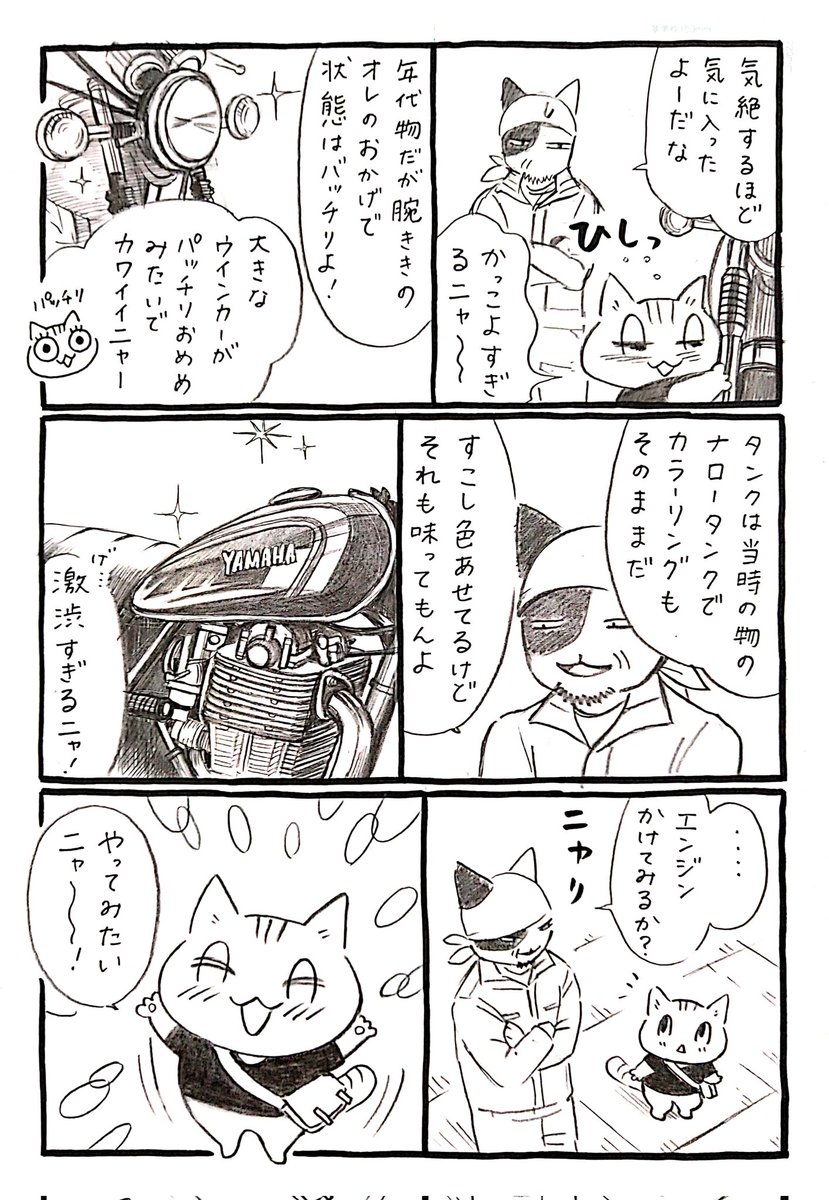 ネコがバイクに出会う漫画「ネコ☆ライダー」第7話🏍️🐈️ #ネコライダー