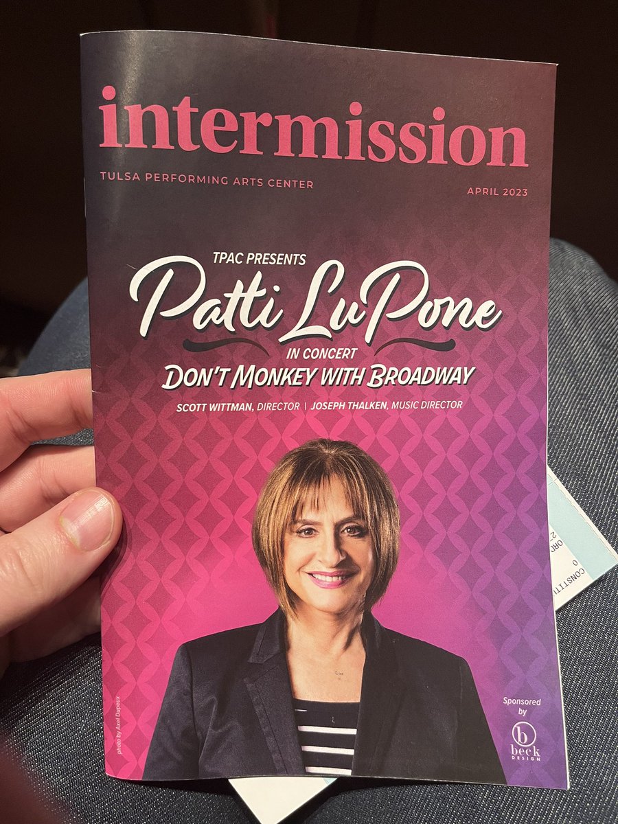 NStarkOpera's tweet photo. Last night's concert with the legendary Patti LuPone in Tulsa was nothing short of amazing! Her voice, stage presence, and energy were absolutely captivating. #PattiLuPone #TulsaConcert #BroadwayLegend https://t.co/1bWmy6DRBZ
