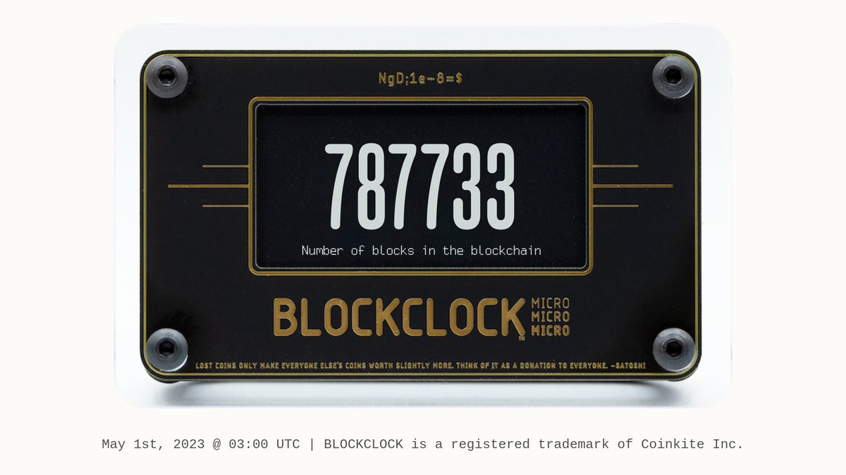 The current block height is 787733.
For $1, you can buy 3,496 satoshis.
The price of 1 #BTC is $28,602.

Stats for the last hour:

- Number of blocks mined: 9
- Newly created coins: 56.25 BTC
- Number of transactions confirmed: 31149