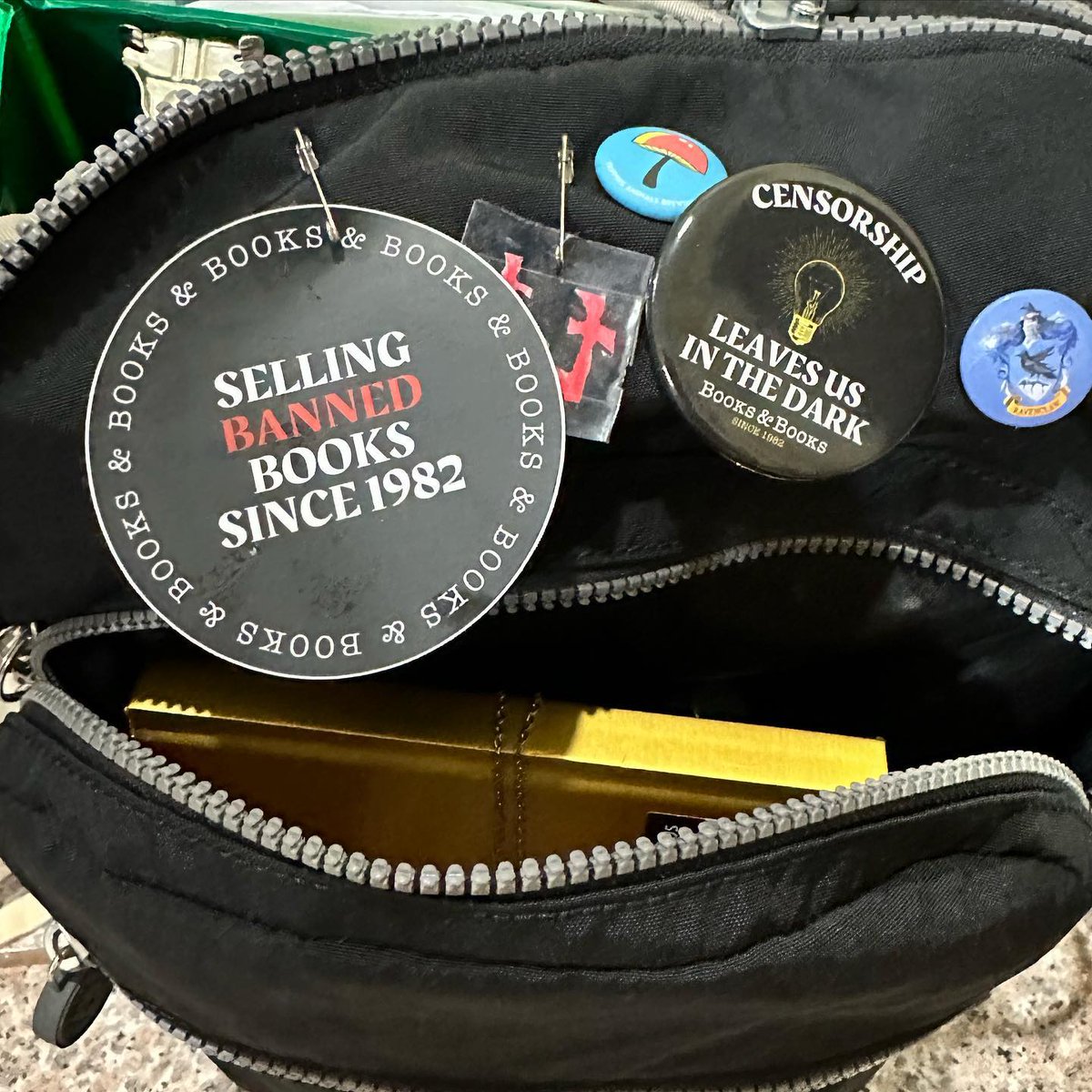 Just noticed Maddie’s bookbag… That’s my girl!  Thank you for the inspiration booksandbooks  #manymoodsofmaddies