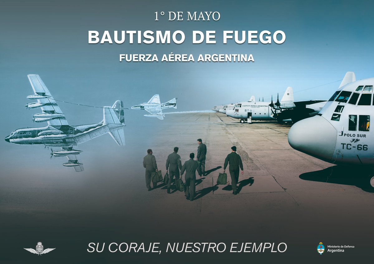 Hace 41 años, un grupo de intrépidos guerreros se preparaba para iniciar uno de los capítulos más importantes de la historia alada: la primera acción en combate de la #FAA✈️🇦🇷

Esta pieza representa los valores y principios de los #55Héroes y veteranos de la Guerra de Malvinas