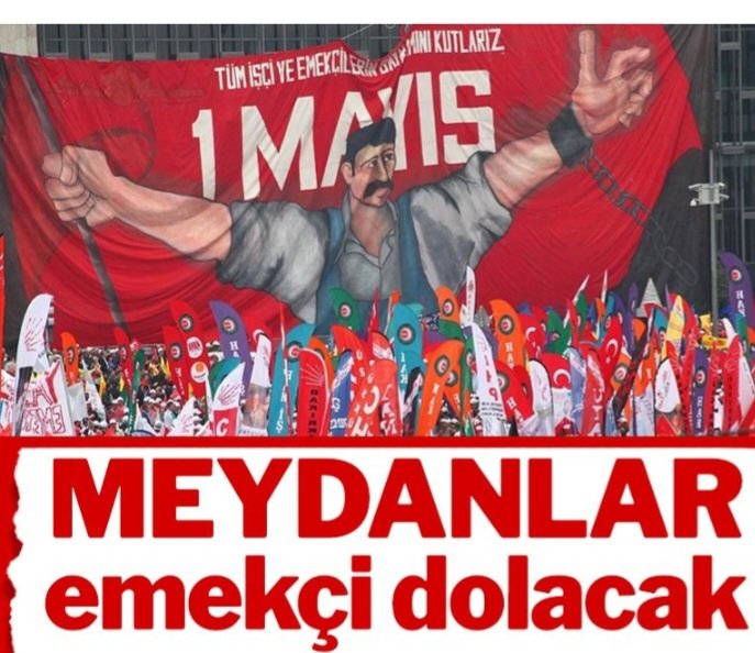 Günaydın TÜRKİYE 1 mayıs işçi bayramı kutlu olsun