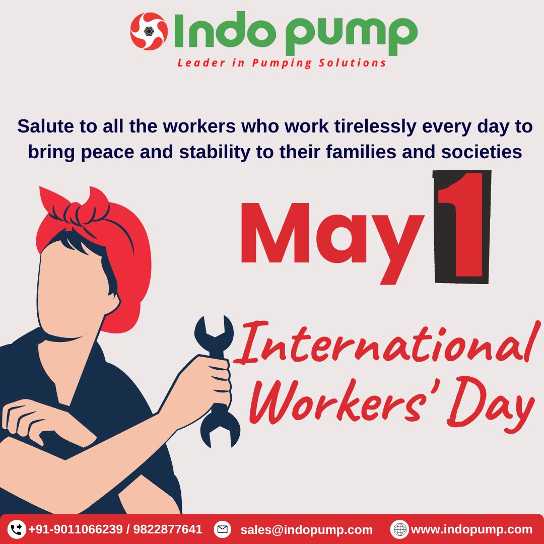 pump_indo's tweet photo. Salute to all the workers who work tirelessly every day to bring peace and stability to their families and societies
International Workers' Day!
#workersday #workers #happyworkers #HappyLaborDay #labourday #labourday2023 #WorkersUnite #InternationalWorkersDay https://t.co/dM4DccaDo2