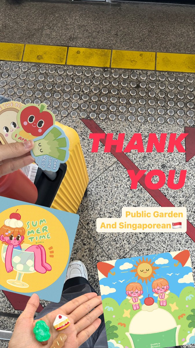 Done with @publicgarden ! This is my 1st time to joining art market overseas. So I got your attention very much💖 Next time I'll pack the cute thing more and more🎒🎨🌈  Big Thanks for you guys See you later😉   #h7ddnsartwork #publicgarden #publicgardensg #singapore