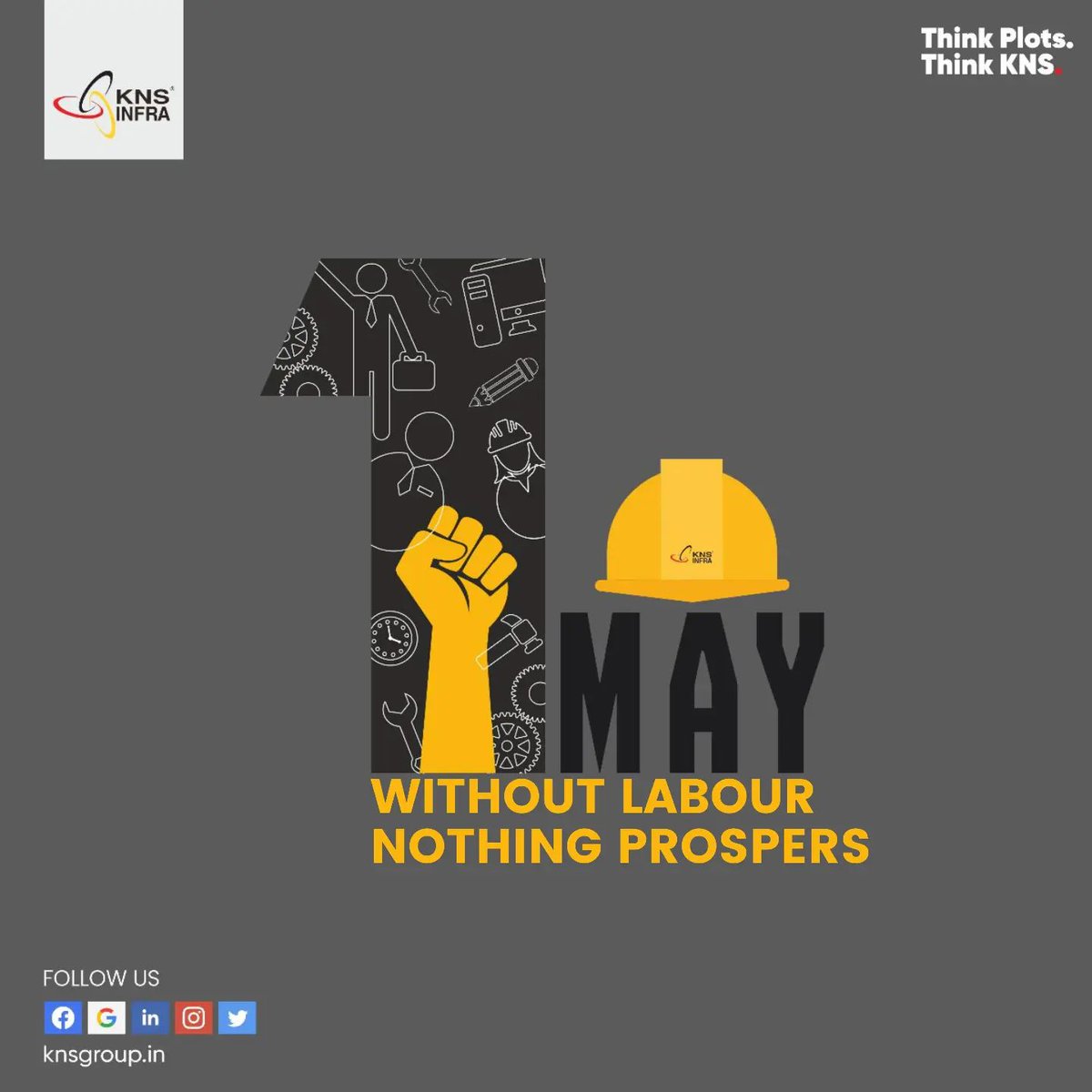 May your hard work and dedication be recognized and valued, and may you continue to make a positive impact in your workplace and community. happy international labour day 
#kns #knsinfra #labourday 
knsgroup.in
