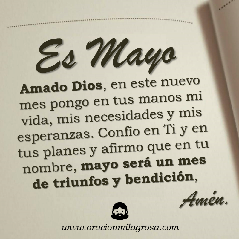 oracion_milagro's tweet photo. Oración de bendición para el mes de mayo: https://t.co/S8fXAiCP6x