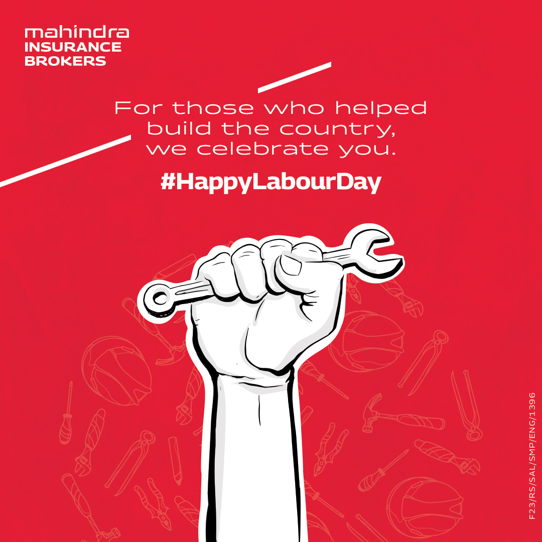 mahindra_insure's tweet photo. Our progress is the result of the efforts of the workmen who spend their lives building the nation. This Labour Day, we thank every worker for their efforts and hardwork.

#HappyLabourDay #Mahindra #Insurance #thankyou #hardwork #progress #nationbuilding https://t.co/soGDUMnWdt