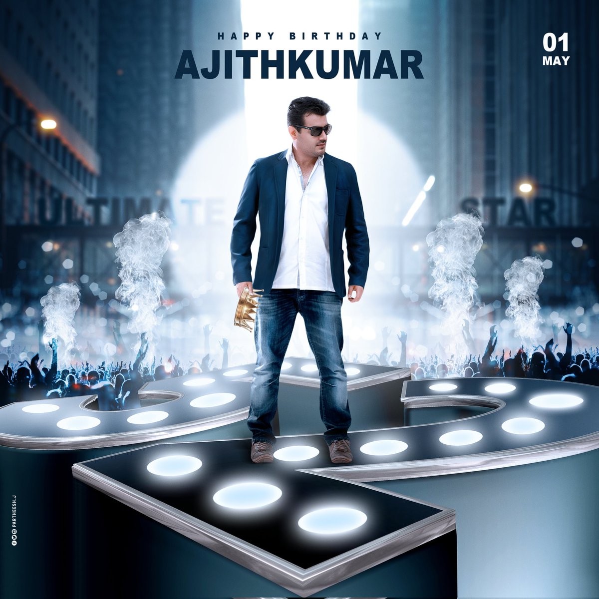 PartheeshJ's tweet photo. Here we go for my another SPL design for our #Vidaamuyarchi nayagan #AjithKumar

Wish You A Very HAPPY BIRTHDAY Dear AK

Love You #AjithKumar Sir ♥♥

Design @PartheeshJ 📌

#HBDAjithKumar  #VidaaMuyarchi https://t.co/7OBFd3sdRC