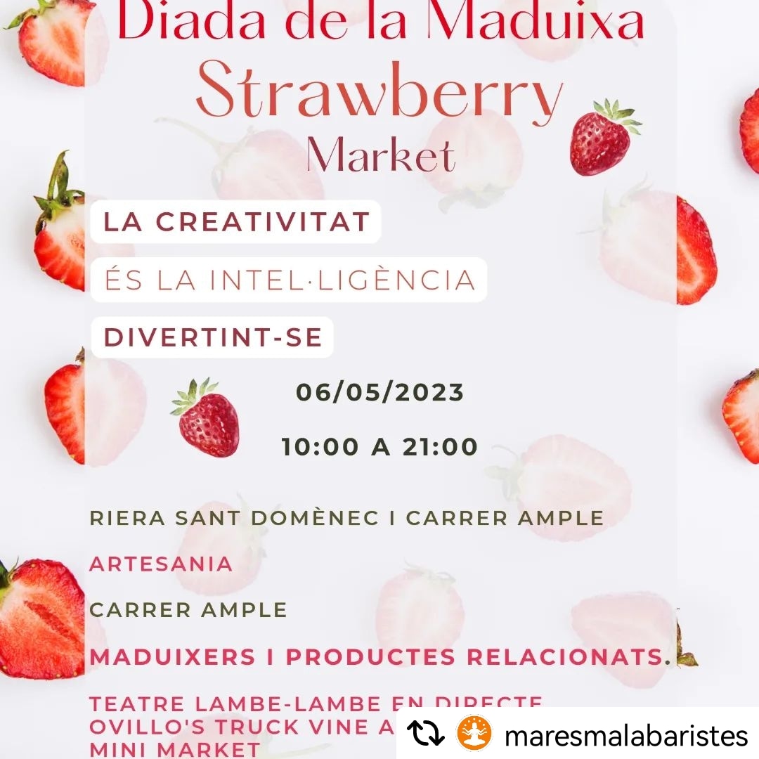 El 6 de maig, tornem a la fira de Canet. Veniu i gaudiu!!
🌱🍓🧀🍓🌱
#GoVegan #siguesvegà #plantbased #salvemelplaneta #estimaelsanimals #noplastic #ElPlaerDeMenjarSenseMaltractamentAnimal #formatgesVegans #fErmatges #fermentatsVegans #VeganismeOBarbàrie #CanetdeMar