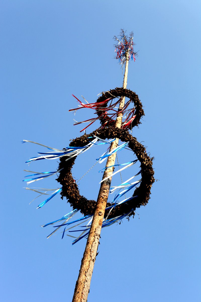 amyfreeborn's tweet photo. Happy #MayDay. I once heard  Ronald Hutton describe maypole dancing in the Puritan era (permanent maypoles were ordered cut down from 1644) as "like raves of the 1990s". Mobile maypoles were set up &amp; Puritan police given false tipoffs to draw them away from the real dances. https://t.co/OoCknbqBNh