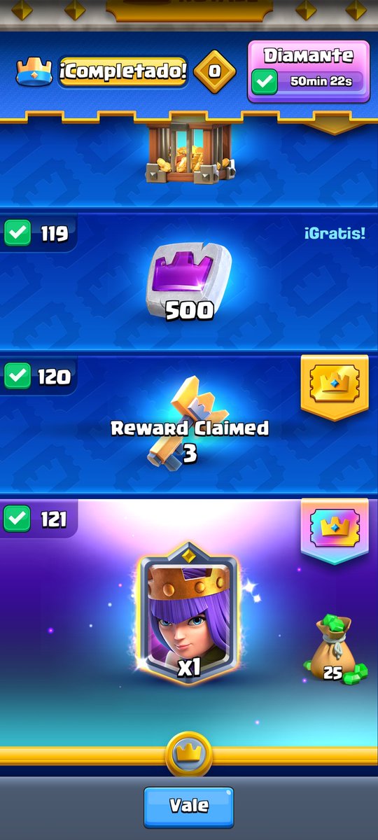 Nadia_Gil's tweet photo. Mayor logro en @ClashRoyale, mi TOC tenía que conseguir al campeón y aventarme 120 coronas, desde el lugar 98 al 121 antes de que finalizará la temporada en 2 hrs 🔥
On fireee! https://t.co/WqN6xd2a4V
