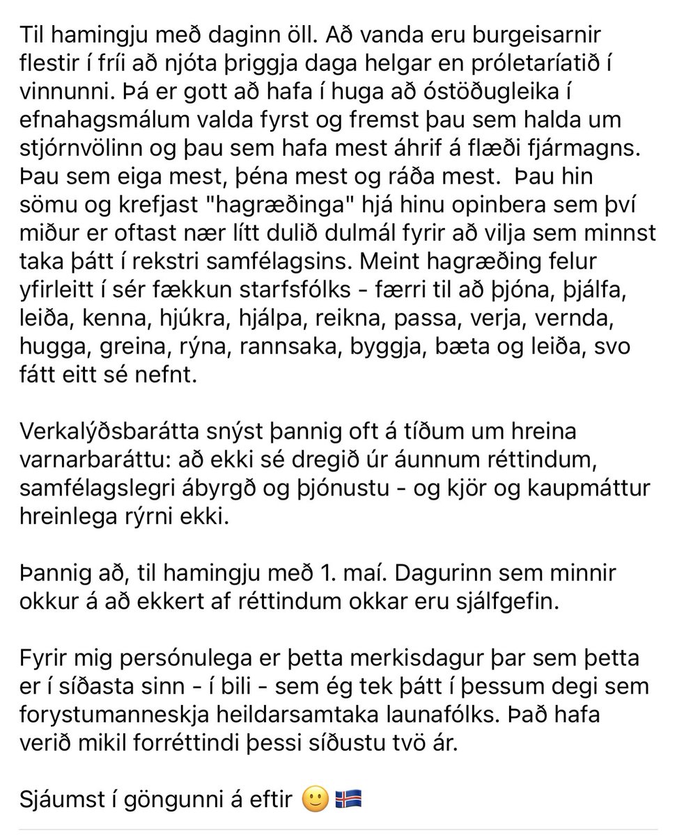 Til hamingju með 1. maí 🙂🇮🇸