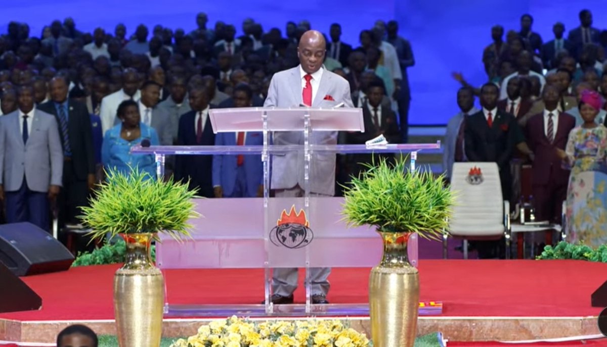 LFCGoshen's tweet photo. "Whatever works for this Commission, as you depart from this service today, it begins to work for you."~Bishop David Oyedepo
#LFCLiveService
#LiberationService
#LiberationMandateAt42
#CovenantHighways https://t.co/LOEVE8BBIB