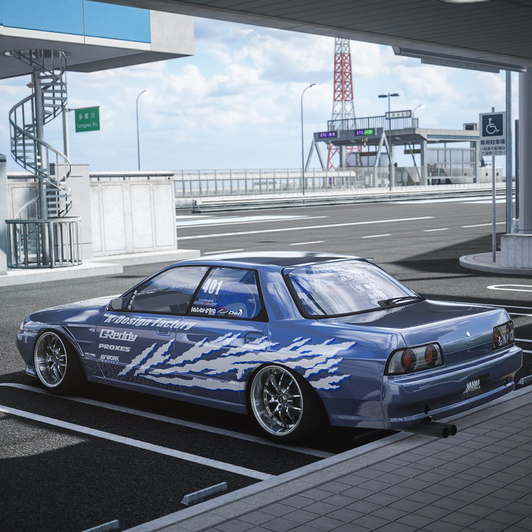 GetNuts_4649's tweet photo. 都内高速のC1をゆっくり走り���がら、グレーの日産R32 🚗💨がどこかクールな雰囲気を醸し出している。スタンスもばっちり決まっているこの車には、見る人を魅了する力がある✨

#nissan #nissanskyline #nissanr32 #gtr #fourdoorfreaks #r32 #assettocorsa #stancenation #assettocorsadrift https://t.co/JpUGiJO9yJ
