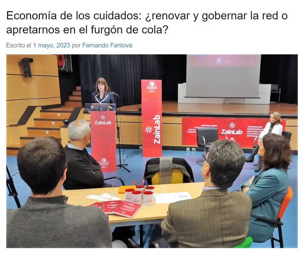Economía de los cuidados: ¿renovar y gobernar la red o apretarnos en el furgón de cola?
fantova.net/?p=4121
(nueva entrada de blog)