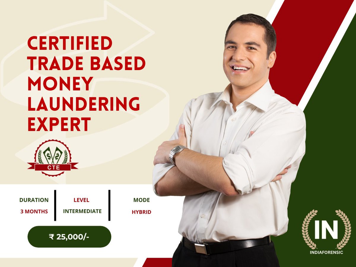 AtIndiaforensic's tweet photo. Certifications in anti-money laundering can go a long way in preventing trade crimes in India. Let's take a step towards a safer and more secure trade system. #MoneyLaundering #Certification #Indiaforensic
https://t.co/1NF2Qo62Fg https://t.co/Bg6UihPZg1