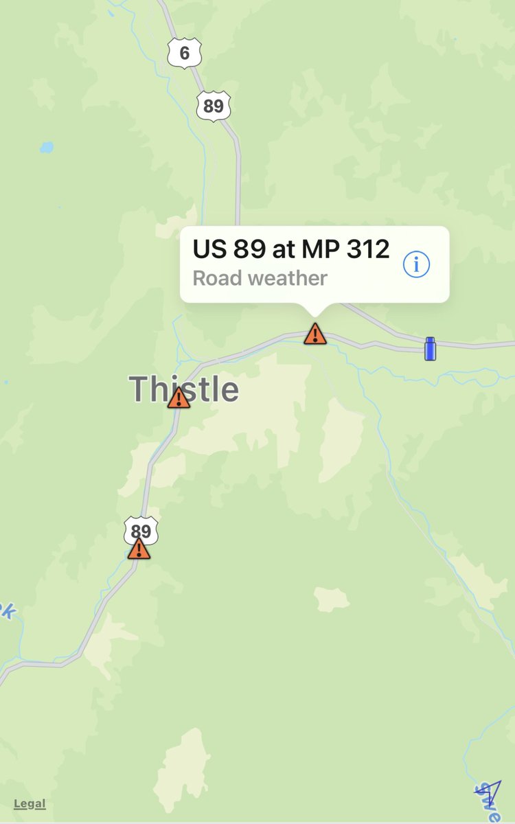 SLCScanner on Twitter "UDOT Thistle Creek flooding closes U.S. 89 in