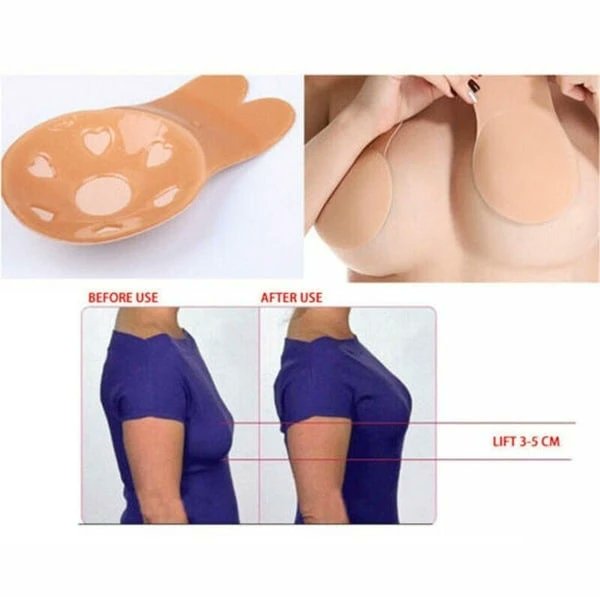Adhesive bras available at only 25k. All sizes available.  They are reusable,  washable and breathable