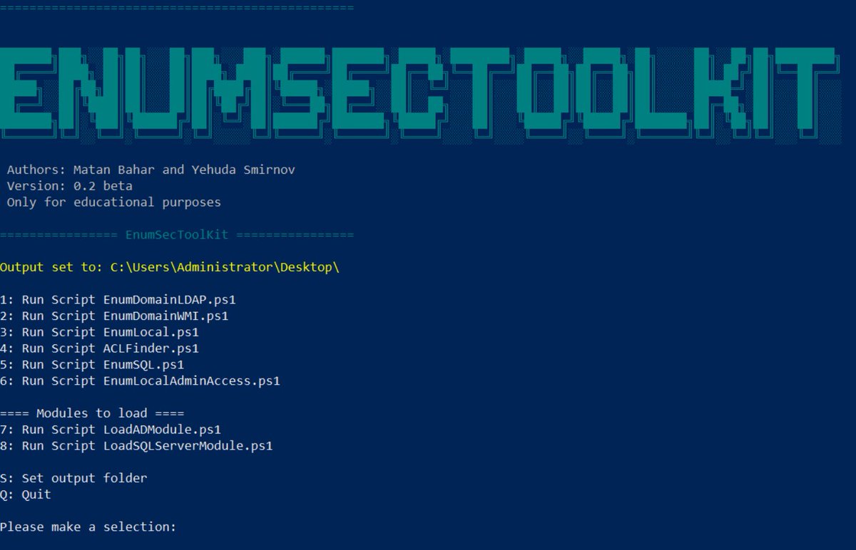 Bl4ckShad3's tweet image. EnumSecToolkit Release 

Proud to launch EnumSecToolkit on GitHub! Developed with @R3dTeamN1nja , it simplifies identifying security vulnerabilities. New script: EnumLocalAdminAccess, using WMI, WinRM, RPC &amp;amp; SMB. Feedback appreciated!
GitHub Repo &amp;amp; PoC
github.com/ADPunisher/Enu…