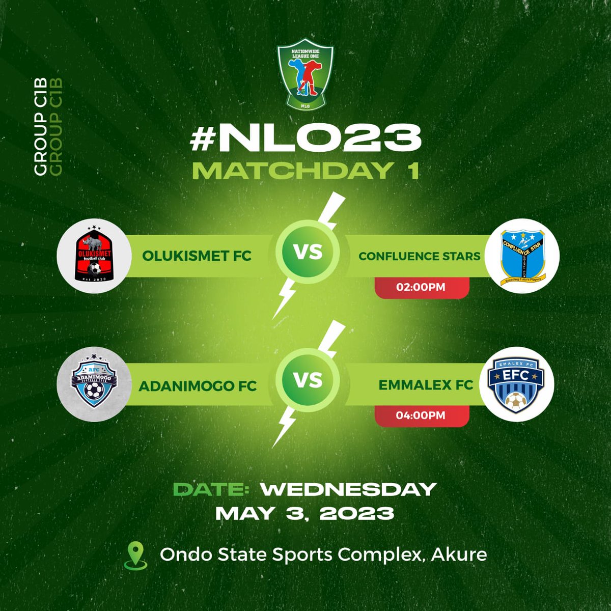 theNNLO's tweet photo. #NLO23 MatchDay One Group C1B Fixtures
#NLOIsBack https://t.co/w5G2pgWHym