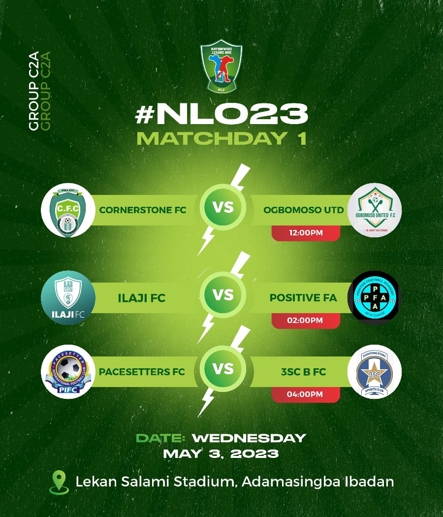 theNNLO's tweet photo. #NLO23 MatchDay One Group C2A Fixtures
#NLOIsBack https://t.co/nVi6qudrrt