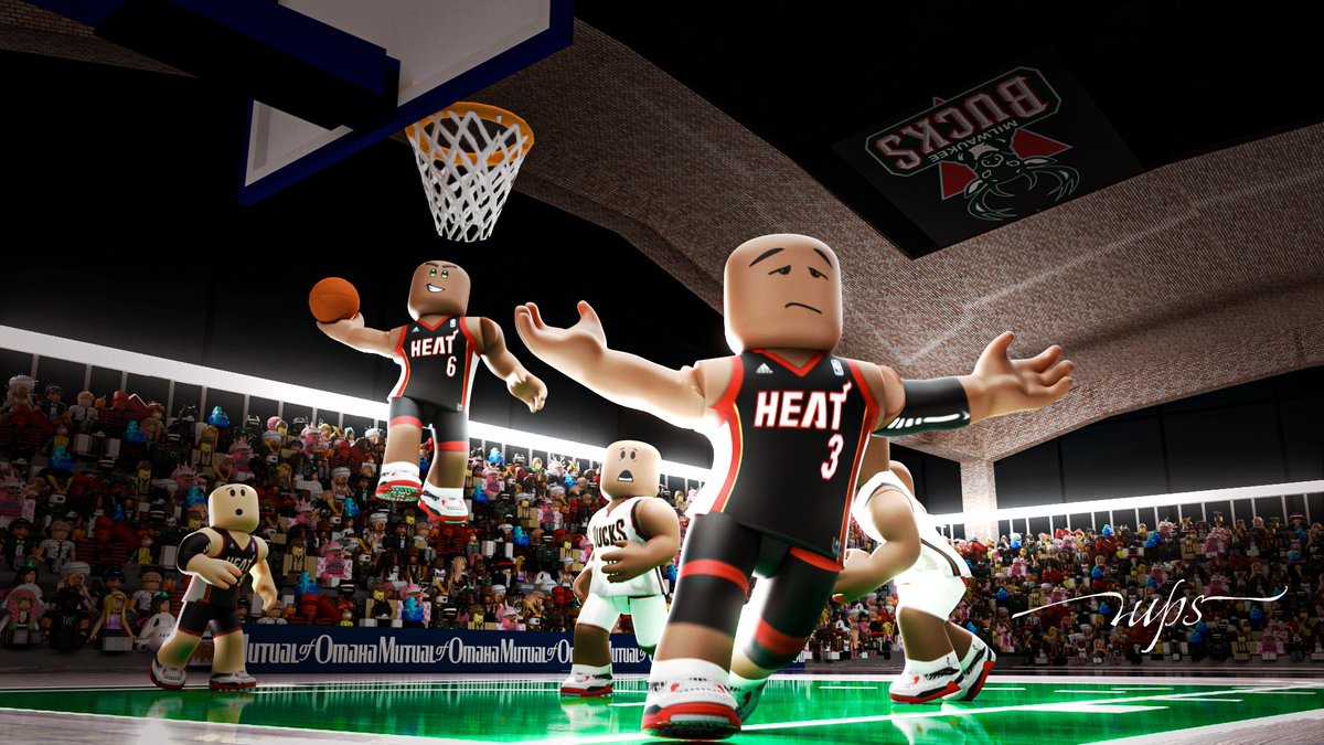 I made a thumbnail of one of the most iconic posters in basketball history, LeBron James &amp; Dwayne Wade dunk poster🔥

If you want me to use your avatar in my next project you can comment your <a href="/Roblox/">Roblox</a> nickname.🤙

🔁 &amp; 💖Appreciated  

#Roblox #RobloxDev #robloxart #RobloxGFX