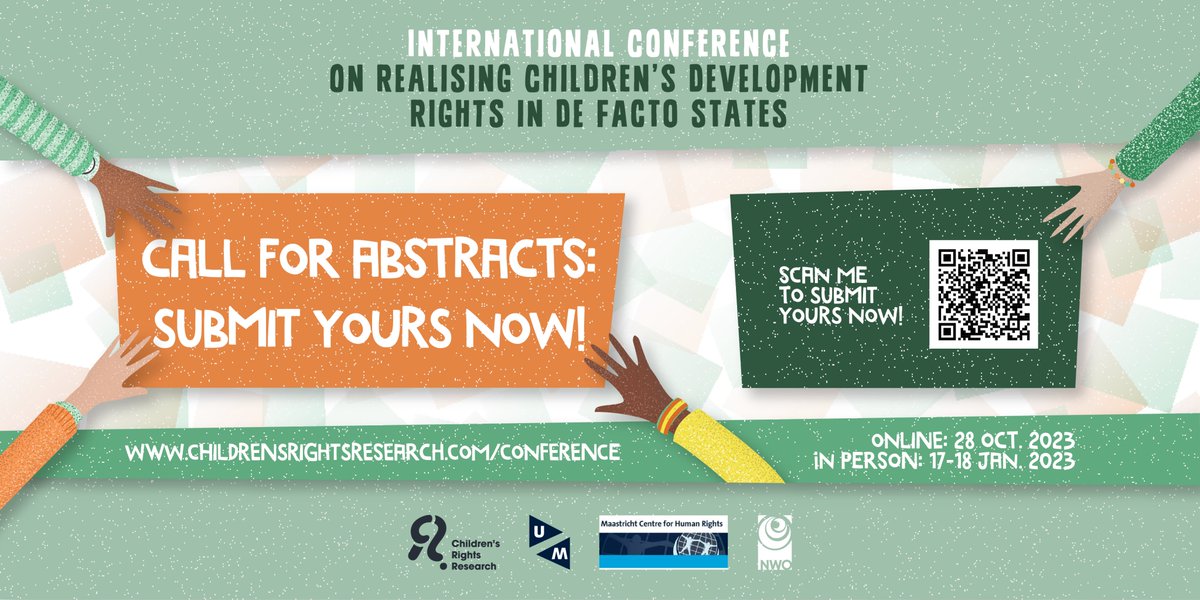 📢🎤 Would you like to speak about #ChildrensRights, #HumanRights and/or #DeFactoStates? We would love to hear from you #humanitarians #activists and #academics! The important thing is that you speak from the heart❤️ Check call for abstracts for more info: childrensrightsresearch.com/conference/cal…
