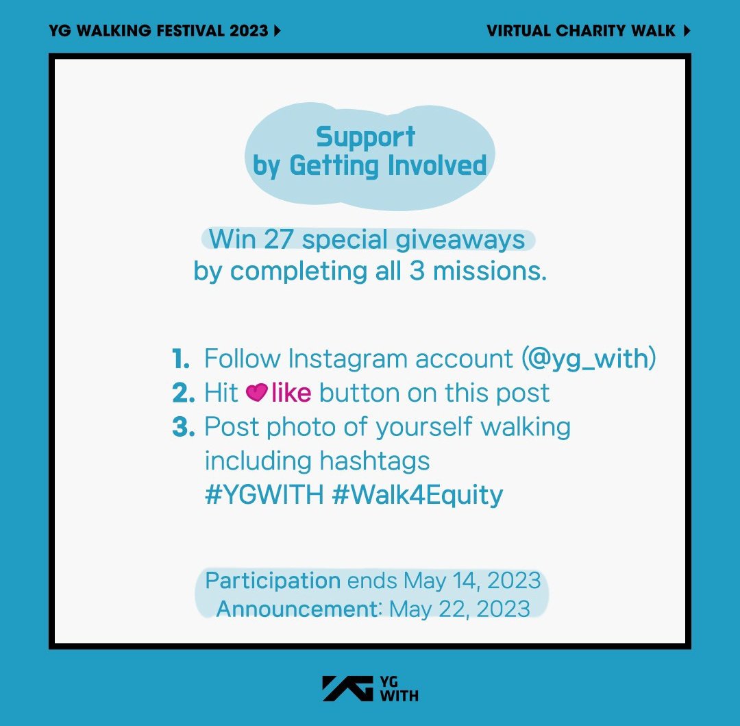 rosybaobei's tweet photo. YG launched a campaign to support the children from Nepal and asked fans to follow @.yg_with on IG, like their post and post a pic of yourselves walking with the hashtags #YGWITH and #Walk4Equity to raise awareness on it.
https://t.co/wIX2vsVrek https://t.co/kJ1ZGfDRDy