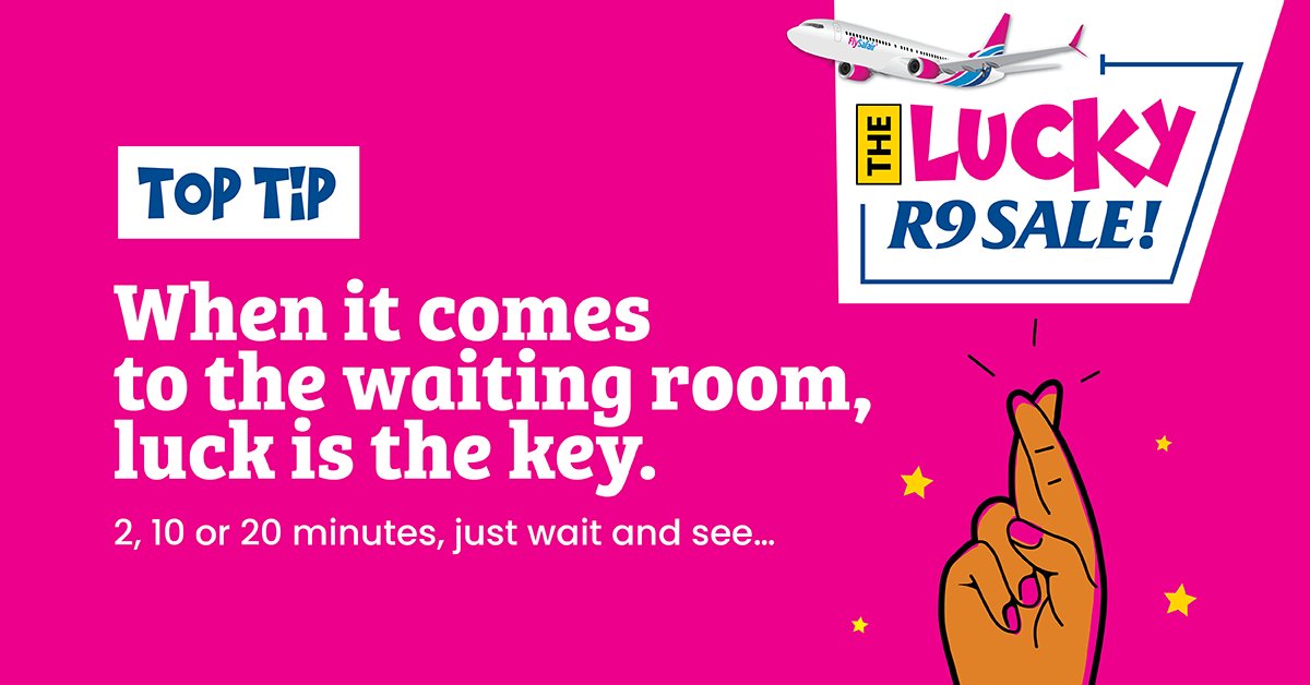 To help control the crowds, every few minutes a random amount of people in our waiting room will be allowed through to our site to book R9 flights. It’s really the luck of the draw as to how long you wait. Will it be 1 minute or 20? Be patient and pray that fortune favours you!