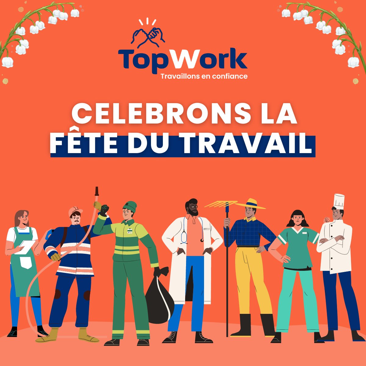 TopworkF's tweet photo. En cette journée spéciale, toute l'équipe de TopWork souhaite une Joyeuse Fête du Travail à tous les TopWorkers ! 🎉 Nous vous encourageons à continuer à poursuivre vos rêves professionnels avec passion et détermination. 🤜🤛
#FêteDuTravail #topwork #reconnaissance #topworkers https://t.co/PaR4FINNCq