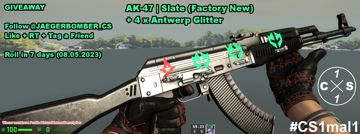 JAEGERBOMBER_CS's tweet image. 🚨 GIVEAWAY-ALARM 🚨

Follow @JAEGERBOMBER_CS 
Like + RT + Markiere einen Freund

Pünktlich zur zweiten Folge #CS1mal1 heute Abend von 17:00-21:00 Uhr auf twitch.tv/JAEGERBOMBERTV wie versprochen das nächste #Giveaway Announcement!

Roll in 7 Tagen nach der dritten Folge 🔥 GL 🍀