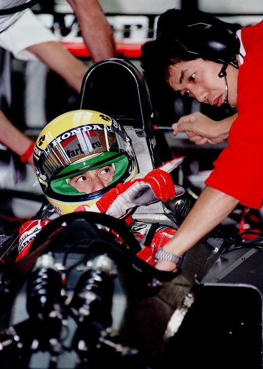 GT86Stan's tweet photo. Ayrton Senna, the boss on track and off it #SennaSempre #Imola1994 https://t.co/goBqmf4bGO