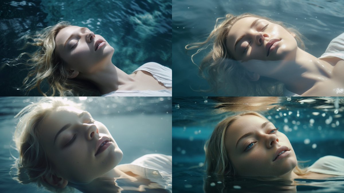 Kaltrons's tweet photo. #midjourneyv5  Moodboarding

I just tried out some awesome prompts from @iamneubert for creating parts of a mattress ad moodboard.

Concept/Slogan- Float into dreams

Complete batch of images

#midjourney #ArtificialIntelligence #AI https://t.co/qB1zZznNMF