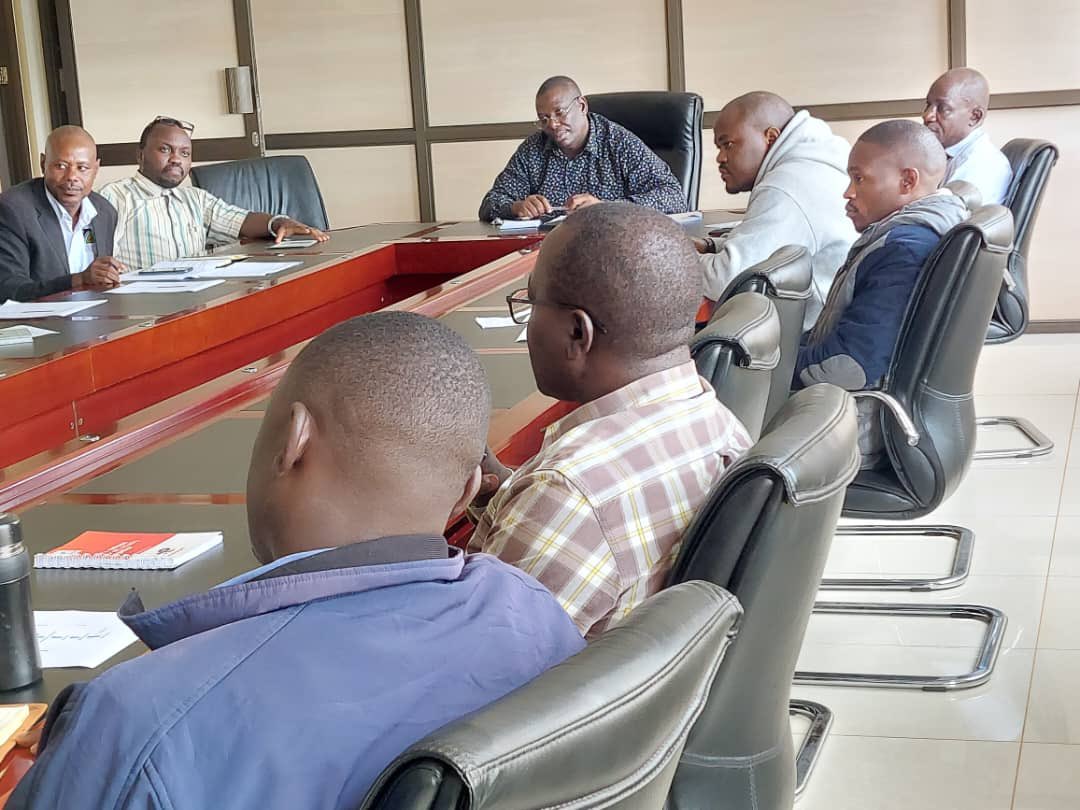 Principal Uganda Petroleum Institute Mr Ongondia chairs the final session on preperations for the Kigumba Tree Growing Campaign (Part of The Nehemiah Initiative of Ministry of Education and Sports) and Graduation. A drive  supported by Umoja Conservation Trust and Gro Initiative.