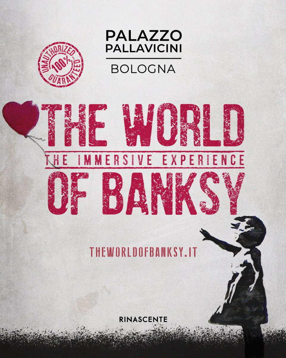 Fino al 6 agosto 2023, visita The World of Banksy - The Immersive Experience, la nuova esposizione dedicata a Banksy presso Palazzo Pallavicini. Acquista subito il tuo ingresso a prezzo ridotto con la tua #Rinascentecard!