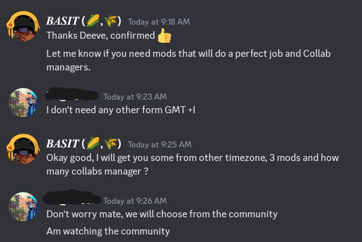basit_'s tweet photo. 3 mods and some Collab manager needed on this server. Get this to 20 likes and rt and I will drop the link. Make sure you turn on notis 🔔
#godmod #CommunityManager #basit #NFTs #NFTCommunity https://t.co/ecO9F3Dpbh