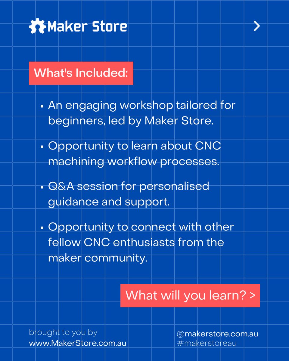 Maker_Store's tweet image. Are you looking to get into CNC machining, but don’t know where to start? Look no further!

Maker Store is excited to bring you our first ever “CNC-Saturday”. Learn more here: makerstore.com.au/blog/introdcti…

#cncmachining #makercommunity #cncworkshop #workshop #melbourne #cnc #diy #free