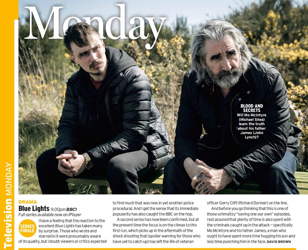 Thankfully, it's coming back for a second series but BBC1 will air the Blue Lights finale tonight at 9.00pm. My <a href="/RadioTimes/">Radio Times</a> preview. #BlueLights