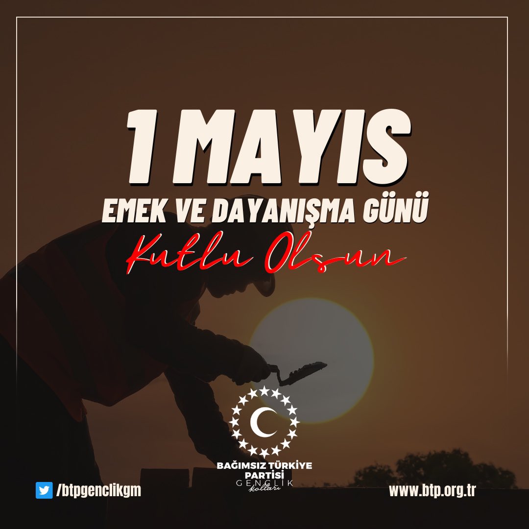 Gerçek bayram ancak Milli Ekonomi Modeli’nin uygulanması ile yaşanabilir.
1 Mayıs Emek ve Dayanışma Günü kutlu olsun.
#1MAYIS #1mayısiscibayramı #Yasasın1Mayıs