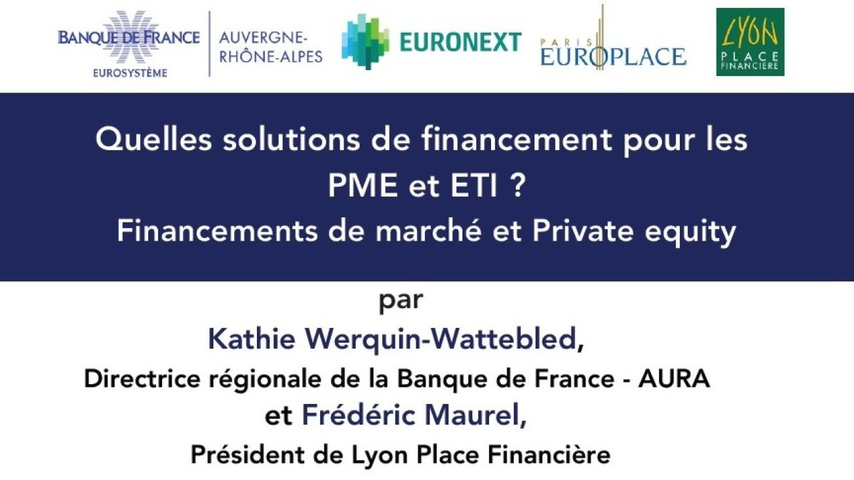 Demain, à partir de 18h à la Banque de France à Lyon, INBONIS Rating sera présent à l’événement : "Quelles solutions de financement pour les #PME et les #ETI?"
N’hésitez pas à vous inscrire! 
👉bit.ly/3LjAzGa