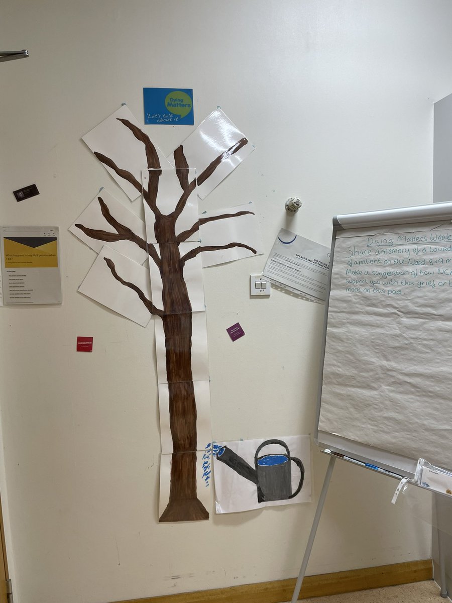BrionyCorrigan's tweet photo. @NCAlliance_NHS @BuryCO_NHS @shellbeck @nicrimm1 ward 8&amp;9 all ready for @DyingMatters week. Helping our colleagues with bereavement in the family and at work will be at the forefront this week #dyingmattersatwork #DMAW23 https://t.co/22ziTXKOJZ