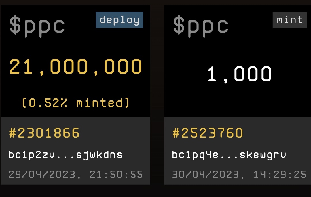 #PPC ! 🐸💰 Join the hype GUA and hop on board for some wild gains!

Mint Live : unisat.io/brc20/$ppc

$PPC = PEPE COIN
$PPC = PIXEL PEPES COIN
$PPC = PEPE CITY

Brc-20 #BRC20 #Ordinals #BitcoinToken #Ordi #Pepe #BitcoinNFTs #meme #AiDoge #Sui #NFT #PPC #XAI #SHIB