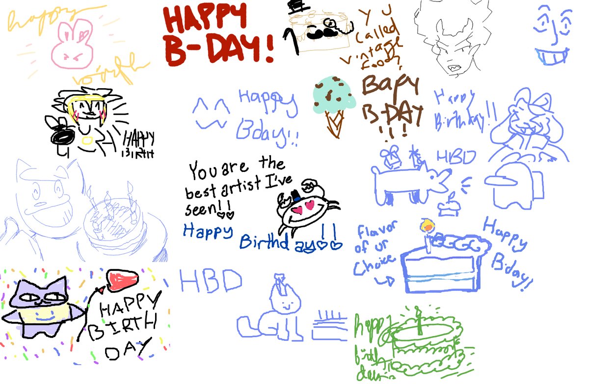 thank u all for the donations, birthday wishes, and drawings!!