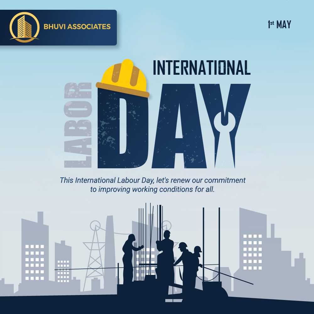 BhuviAssociates's tweet photo. On this International Labour Day, let's honor and celebrate the dedication and hard work of every worker out there. Your contribution to society and the economy is invaluable. 

#BhuviAssociates #InternationalLabourDay #Labour #HappyInternationalLabourDay #LabourDay #MayDay2023 https://t.co/72M5F0mrcg