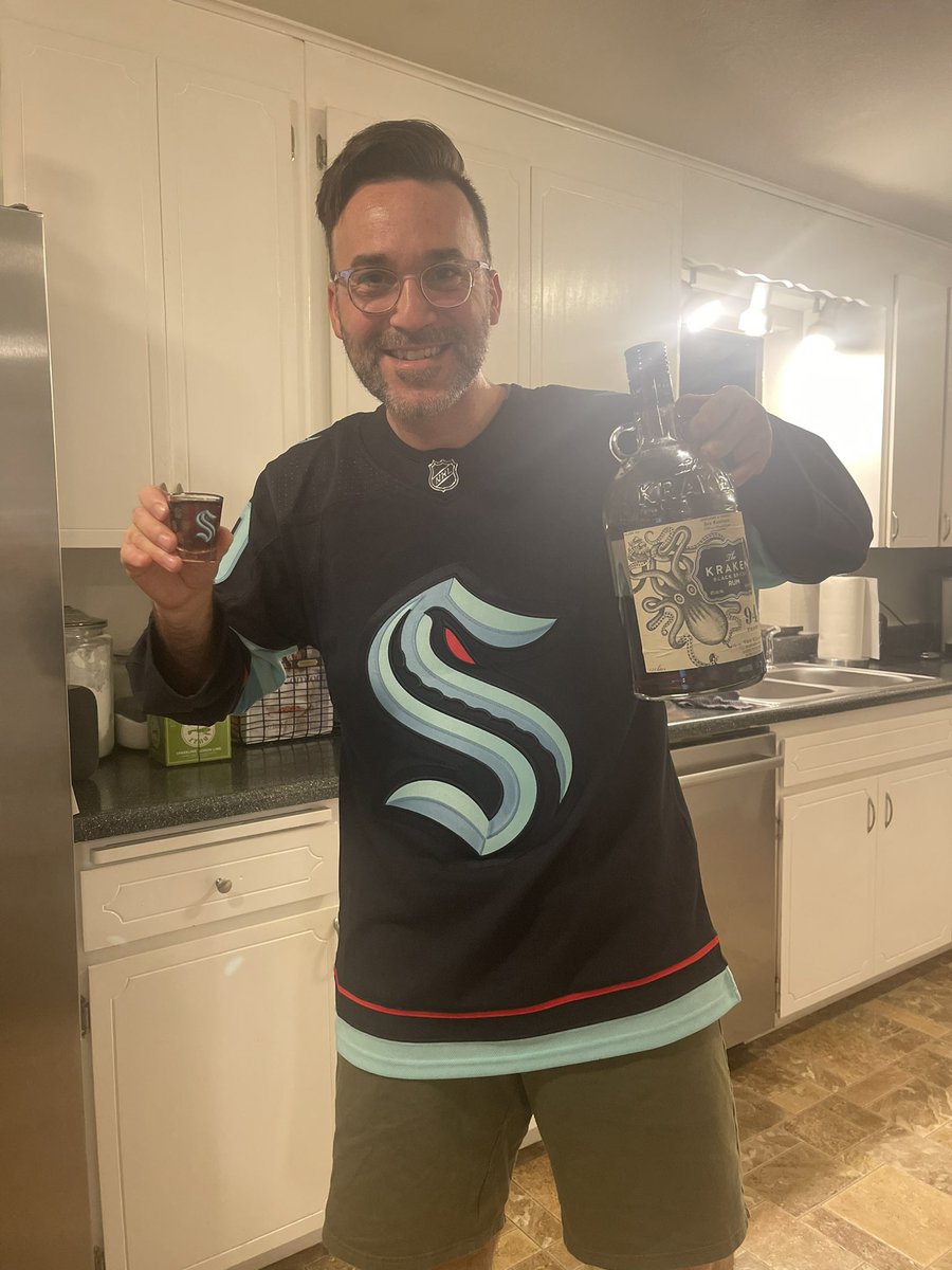 Round 1 Victory drink!! LETS GO KRAKEN. <a href="/SeattleKraken/">Seattle Kraken</a>