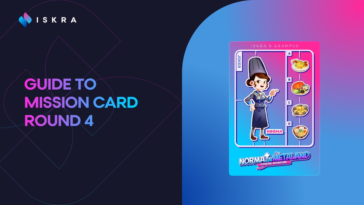 iskra_world's tweet photo. This month, we're putting our Mission Card spotlight on Norma in Metaland - our upcoming #Web3 casual cooking game that's FREE-to-play! 👩🏻‍🍳🍳

Start collecting them now! 🚀

⭐️ Learn more ➡️ https://t.co/S2jSuAHZSA
⭐️ Daily Lucky Spin ➡️ https://t.co/N5fadRFqtE

Don't forget to join our $USDT giveaway. Check details in tweet below 👇🏻