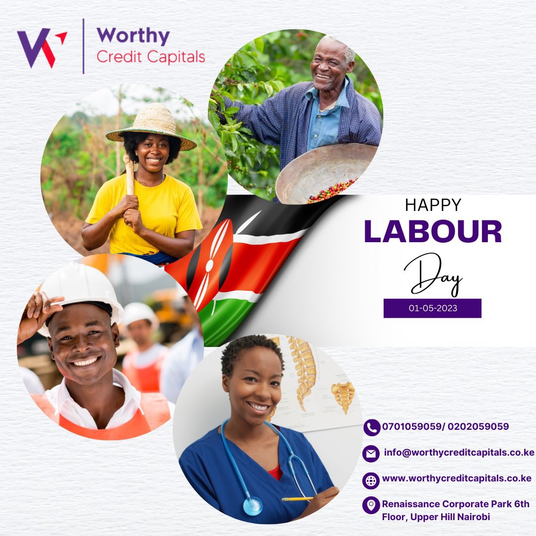 WorthyCCapitals's tweet photo. Today we celebrate the grit, determination, and dedication of the Kenyan workers. Happy Labour Day!

#HappyLaborDay 
#tradefinance 
#worthycreditcapitals https://t.co/aHLYZkm5N3