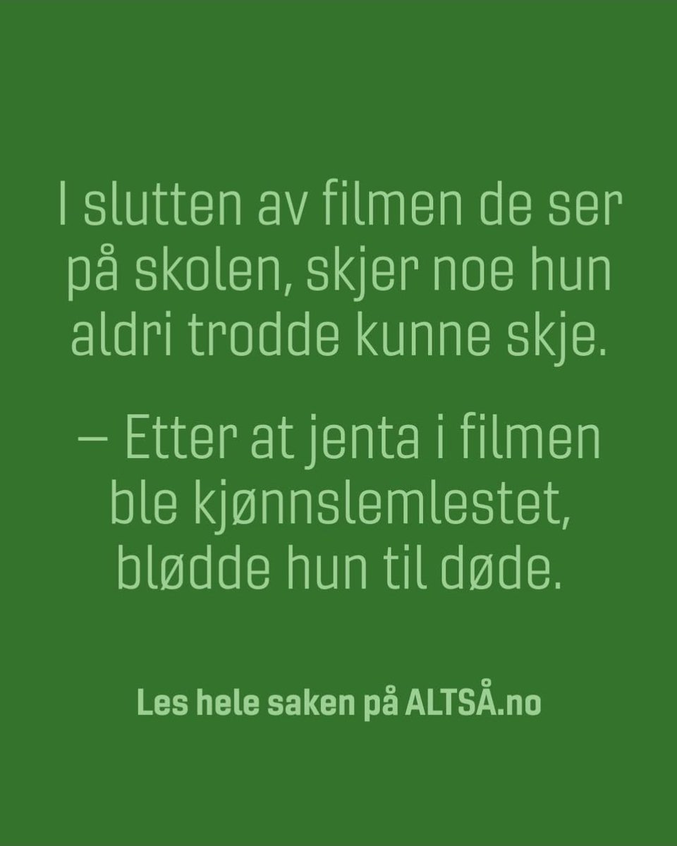 Find my #FGMStory with Norway's @altsa_magasin  via the link below.

altsa.no/2023/04/27/jen…

#ENDFGM #movementforward
#OURSTORIES #storiesofhope #ENDFGM #AmplifyingVoices #betheirvoice #78ärinteettnummer
#MaasaiCommunity #communitiesaffected