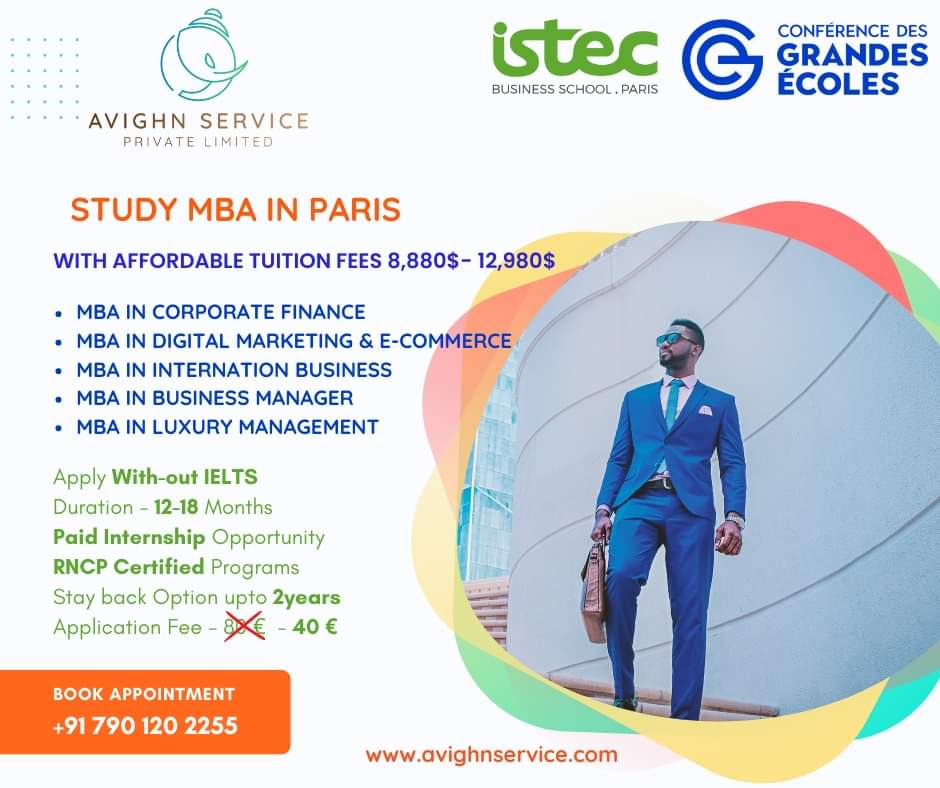 AvighnService's tweet photo. ISTEC business school is home to more than 1,500 students and has 3,000 partner companies offering their support and guidance.
Contact Us for admissions at https://t.co/jDFHuhx7OX | contact@avighnservice.com
#france #France2023 #studyinfrance #studyinparis #paris https://t.co/3iUObeSyJc